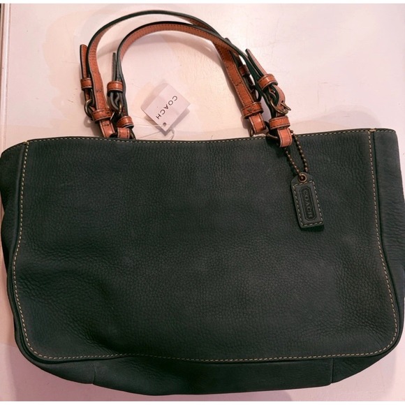 COACH Chelsea Nubuck leather Green Tote Purse Bag‎ C04S-9393 Vintage New W Tags - Picture 6 of 10